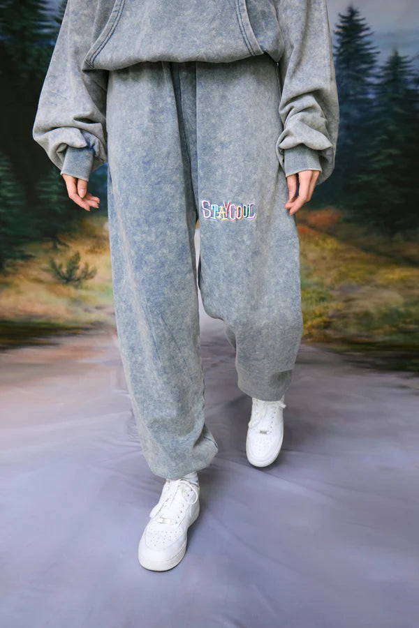 Tribal Acid Wash Sweatpants (Denim)