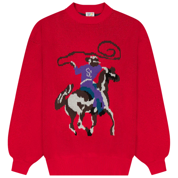 Rodeo Knit Sweater (Marlboro Red)